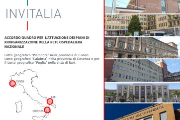 COVID HOSPITALS – REORDERING THE HOSPITAL NETWORK – FRAMEWORK AGREEMENT FOR PIEDMONT, CALABRIA AND PUGLIA